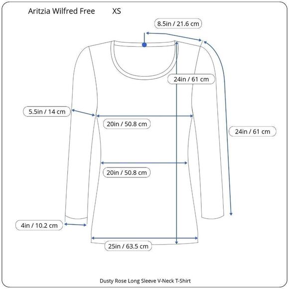 Aritzia Wilfred Free Dusty Rose Brasch Long Sleeve V-Neck T-Shirt XS - Picture 16 of 16